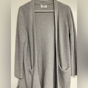 Knit light grey heavy weight cardigan